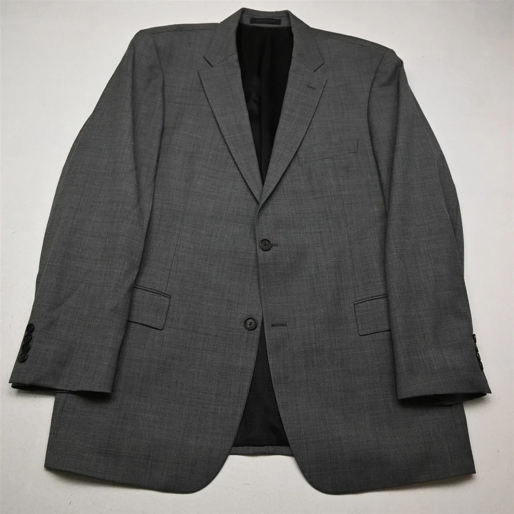 Hugo Boss 46L Gray 100% Wool Pasini2/Movie2 Mens Blazer Suit Jacket Sport Coat